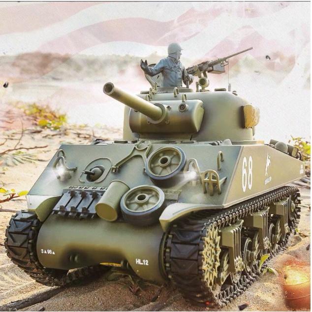 Xe tăng Henlong 1:16 Xe tăng điều khiển hạng nặng của Hoa kỳ M4A3 7.0