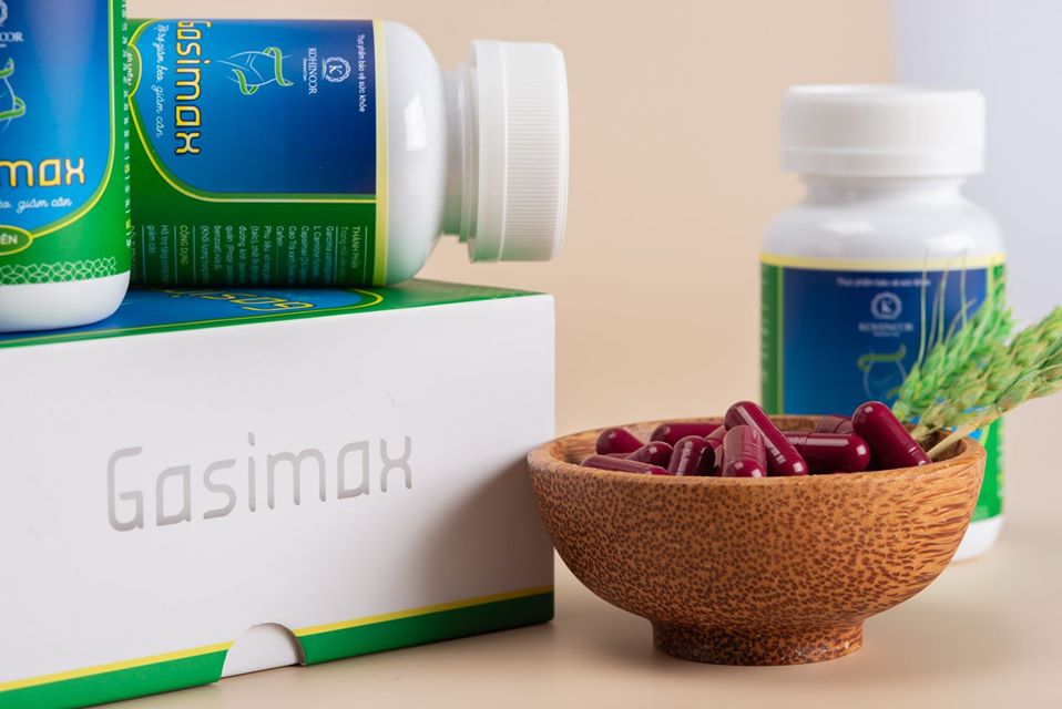 Viên uống hỗ trợ giảm cân Gasima hộp 40 viên, tặng kèm gell tan mỡ Ric Skin 100gr.