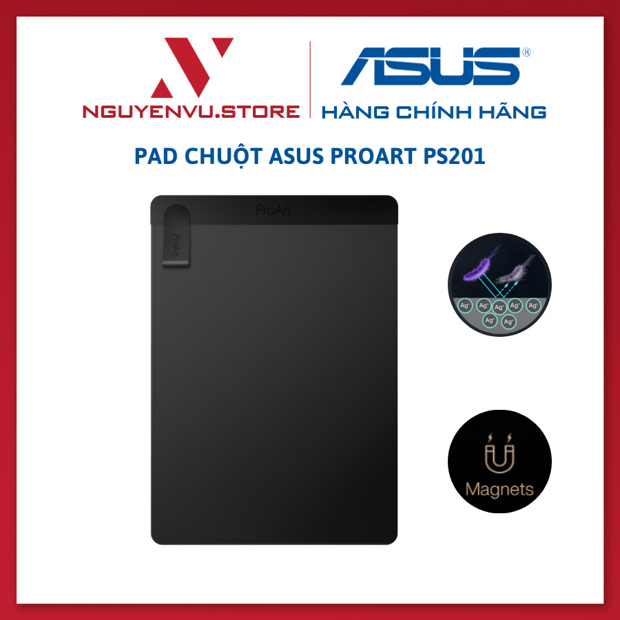 Combo Chuột không dây ASUS ProArt Mouse MD300 và Pad chuột Asus ProArt PS201 - Hàng chính hãng