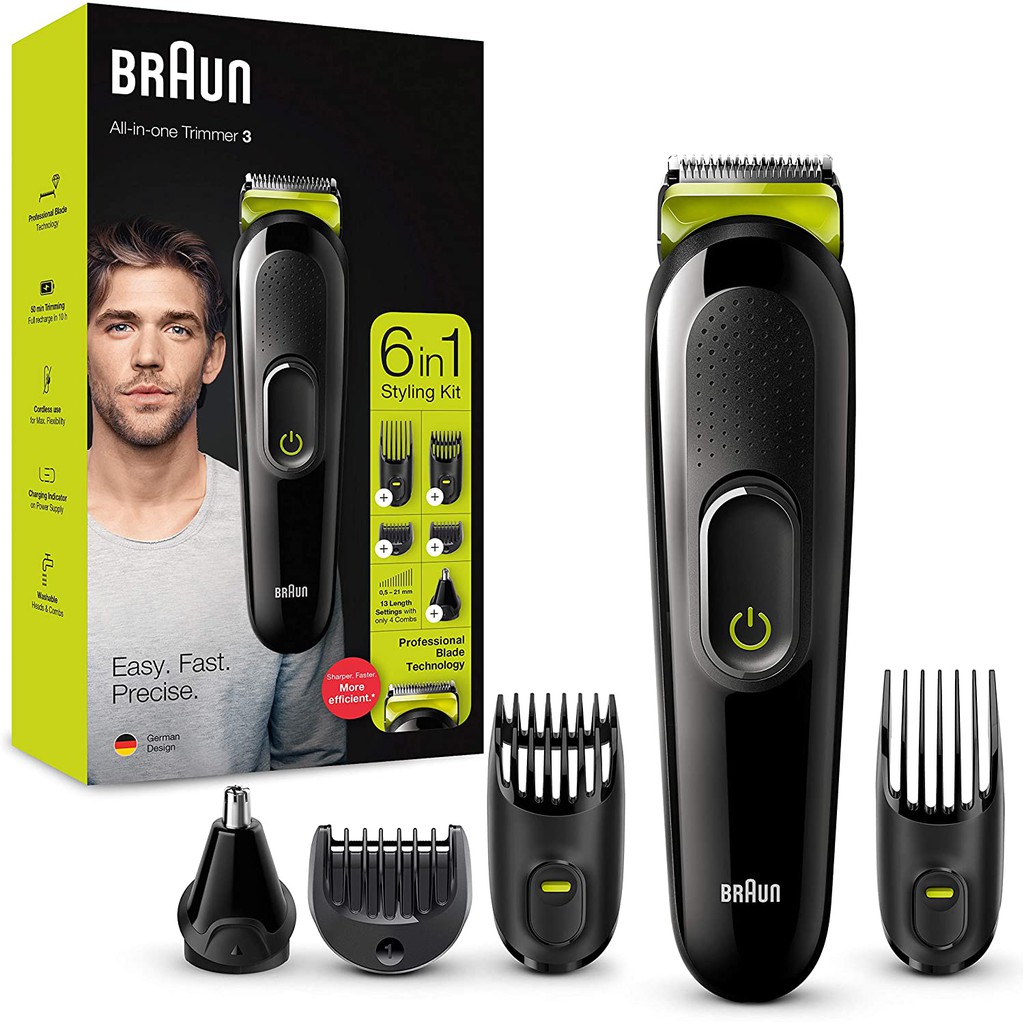 Tông đơ cắt tóc, cạo râu Braun 6 in 1 (MGK3220), 8 in 1 | Hàng USA