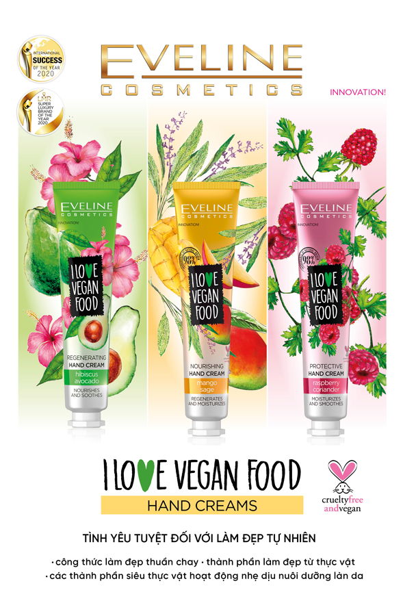 Kem dưỡng da tay I Love Vegan Food hương xoài Eveline - Tuýp 50ml