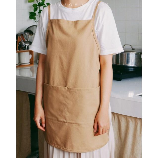 Tạp dề vải linen - tạp dề đơn giản . redboy nature