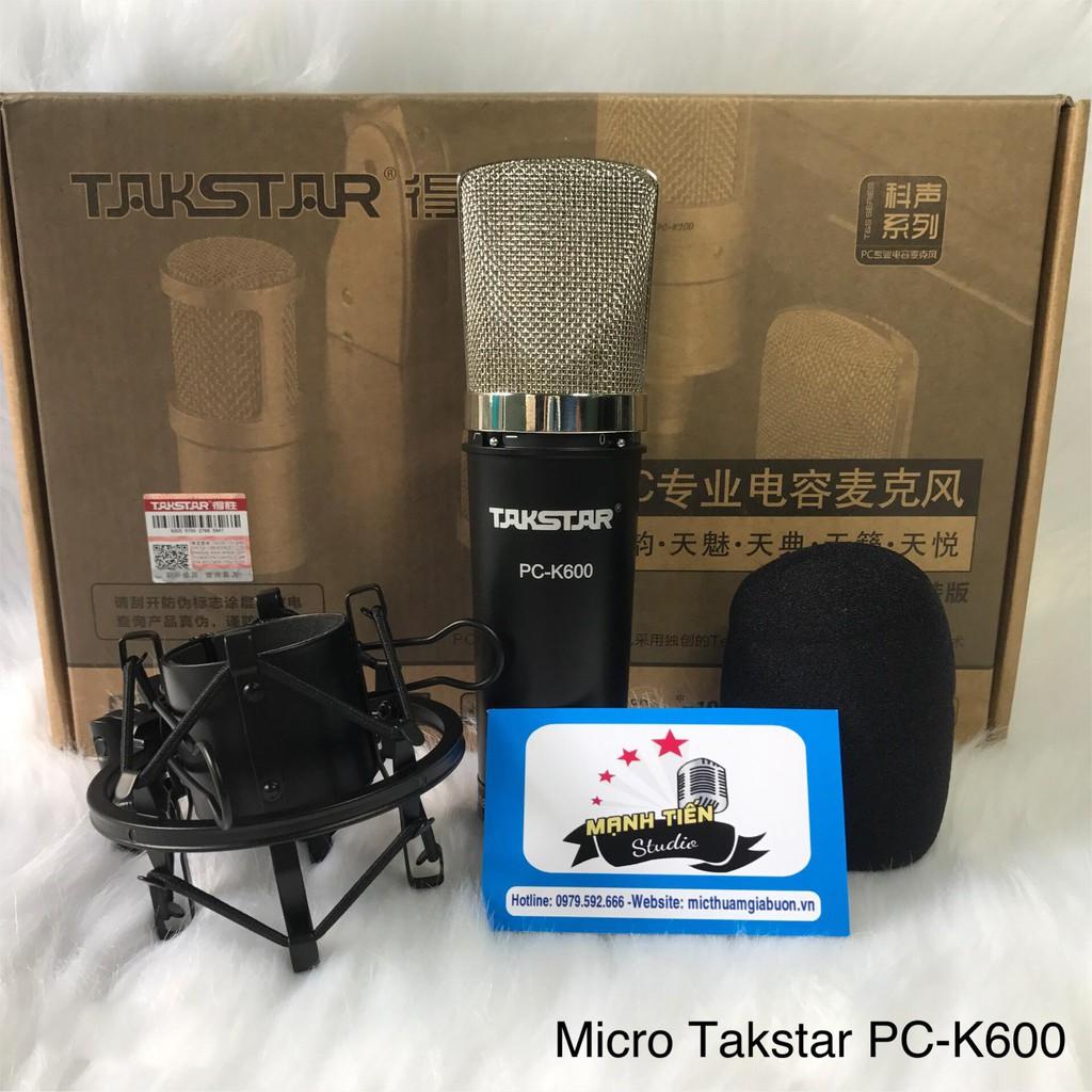 Bộ combo micro Takstar PC K600 + Soundcard ICON UPOD PRO - hát karaoke, thu âm. livestream fb - LOẠI XỊN