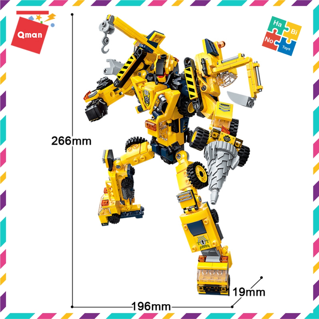 Bộ Đồ Chơi Xếp Hình Qman 479 Mảnh 6 Trong 1 Robot Người Máy Kĩ Thuật 1417 Cho Trẻ Từ 6 Tuổi