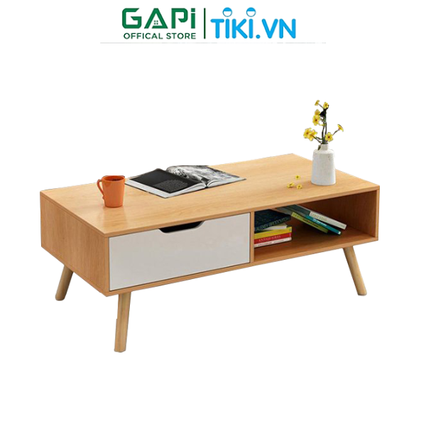 Bàn trà sofa phong cách Bắc Âu, bàn gỗ hiện đại có ngăn đựng đồ thông minh thương hiệu GAPI GP81