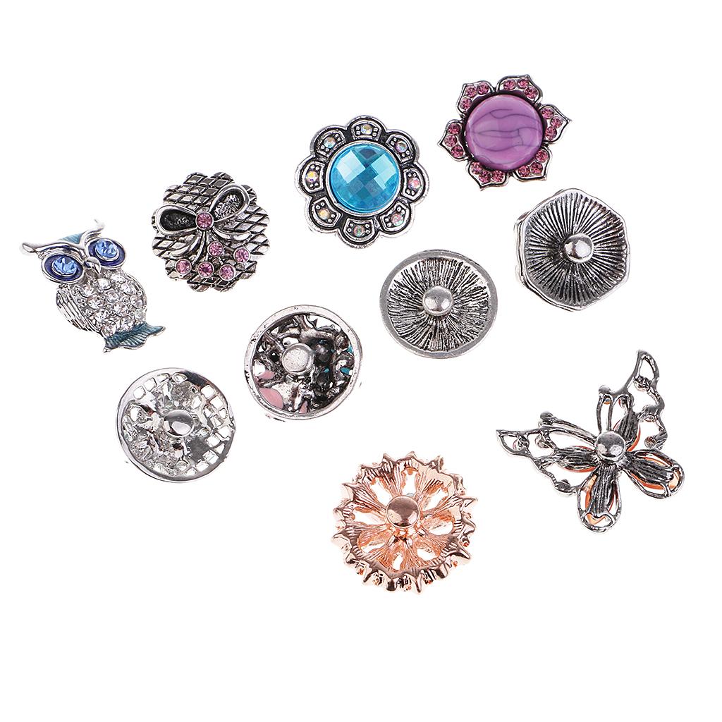 10x mix styles snap buttons 18mm jewelry making Interchangeable snap charms
