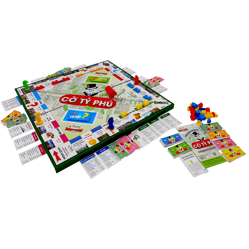 Cờ Tỉ Phú Monopoly – Cờ Tỷ Phú Vui Nhộn Cao Cấp, An Toàn Cỡ Cực Đại 42x42 – Hàng Chính Hãng