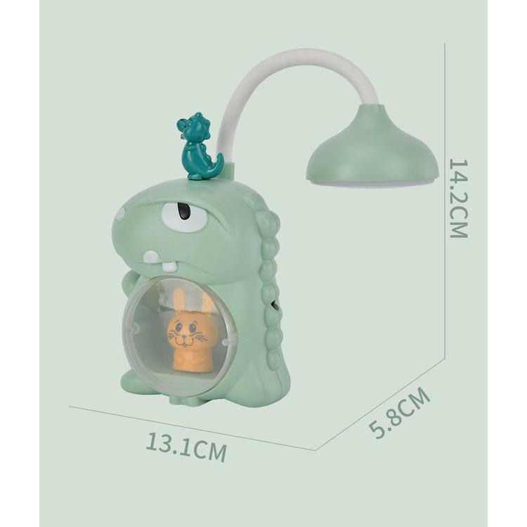 Đèn Led Để Bàn Học Pin Sạc, Chống Cận Kiêm Đèn Ngủ Hình Khung Long Ngộ Nghĩnh.