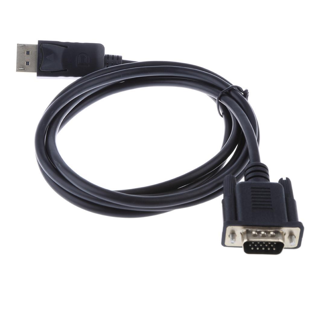 6FT 1080P DP DisplayPort To VGA Cable Connector Adapter For Laptop Computer