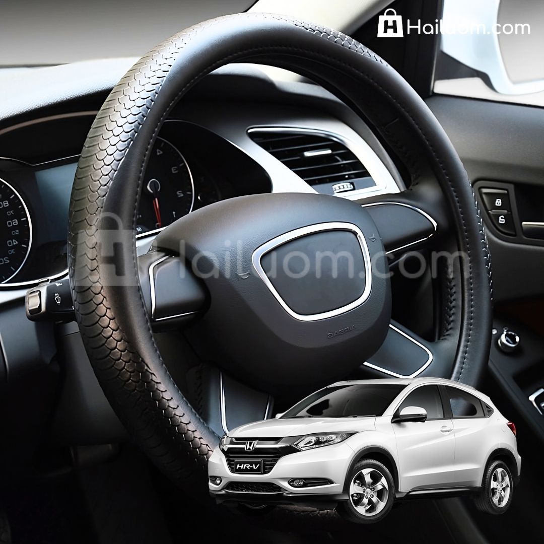 Bọc Vô Lăng ô tô cho HONDA HRV Da Thật Họa Tiết Da Rắn Cao Cấp