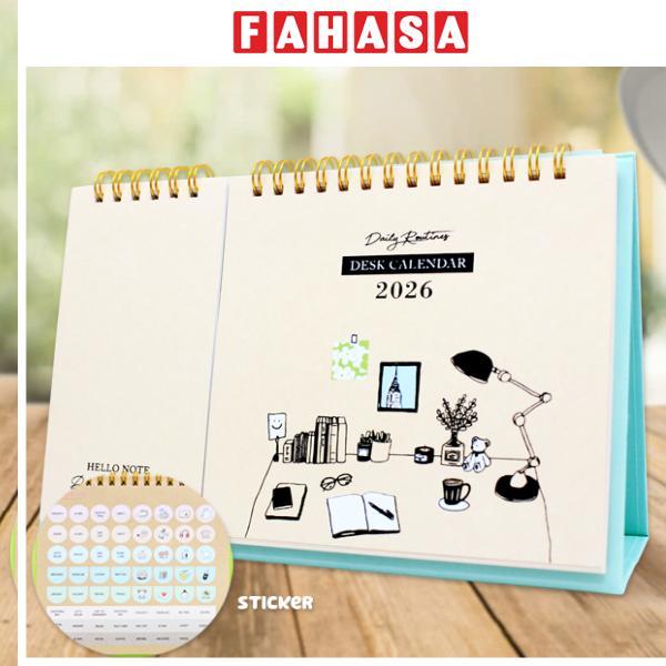 Lịch Bàn Teen Có Note 2026 - Size M - Linh Lan - Mẫu 1