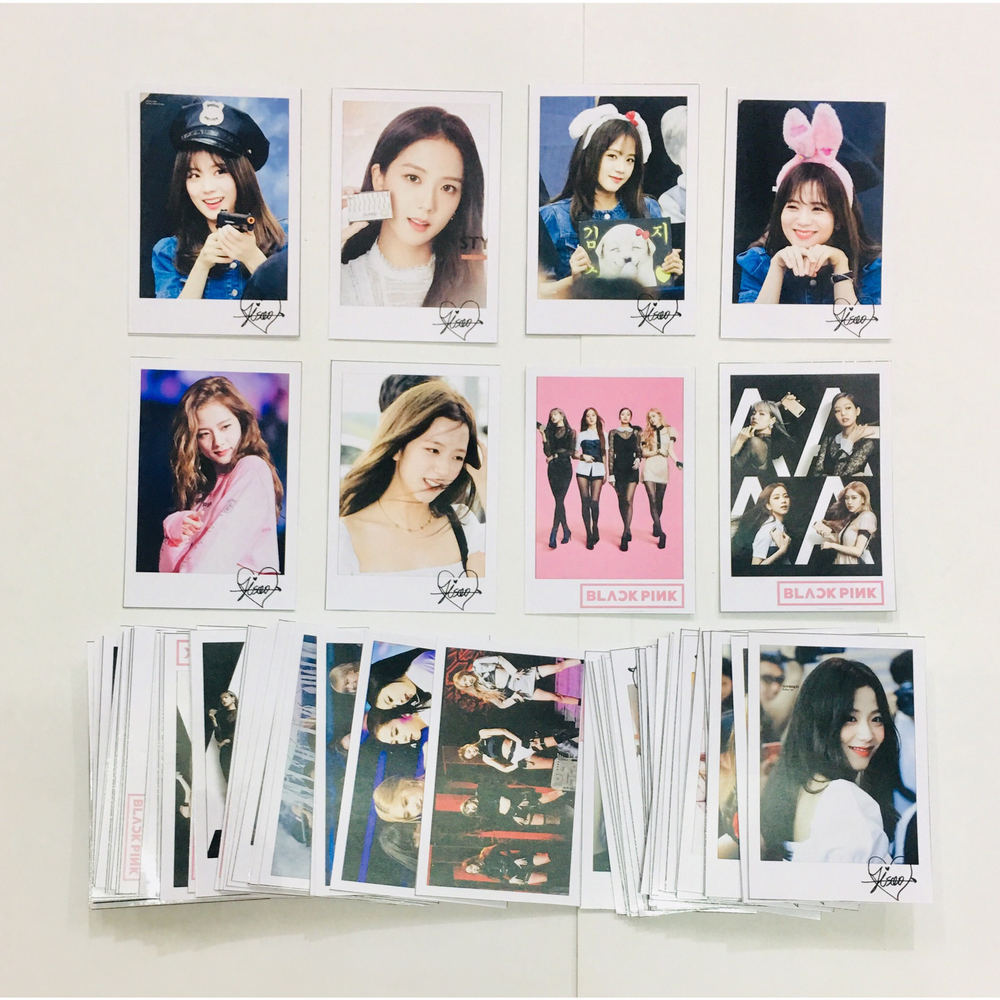 Ảnh card chữ ký Jisoo -BLACKPINK combo 16 ảnh 