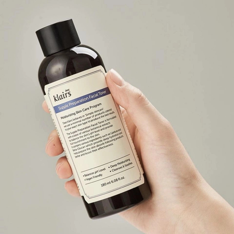 Toner Klairs Supple Preparation Facial - Nước Cân Bằng Klairs có mùi dưỡng ẩm & làm mềm da 180ml