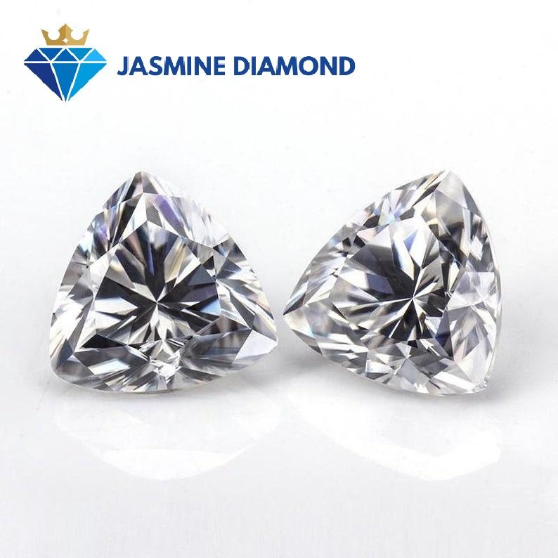 (Size 4-7.5 ly) Kim cương nhân tạo Mỹ Moissanite giác cắt Trillion