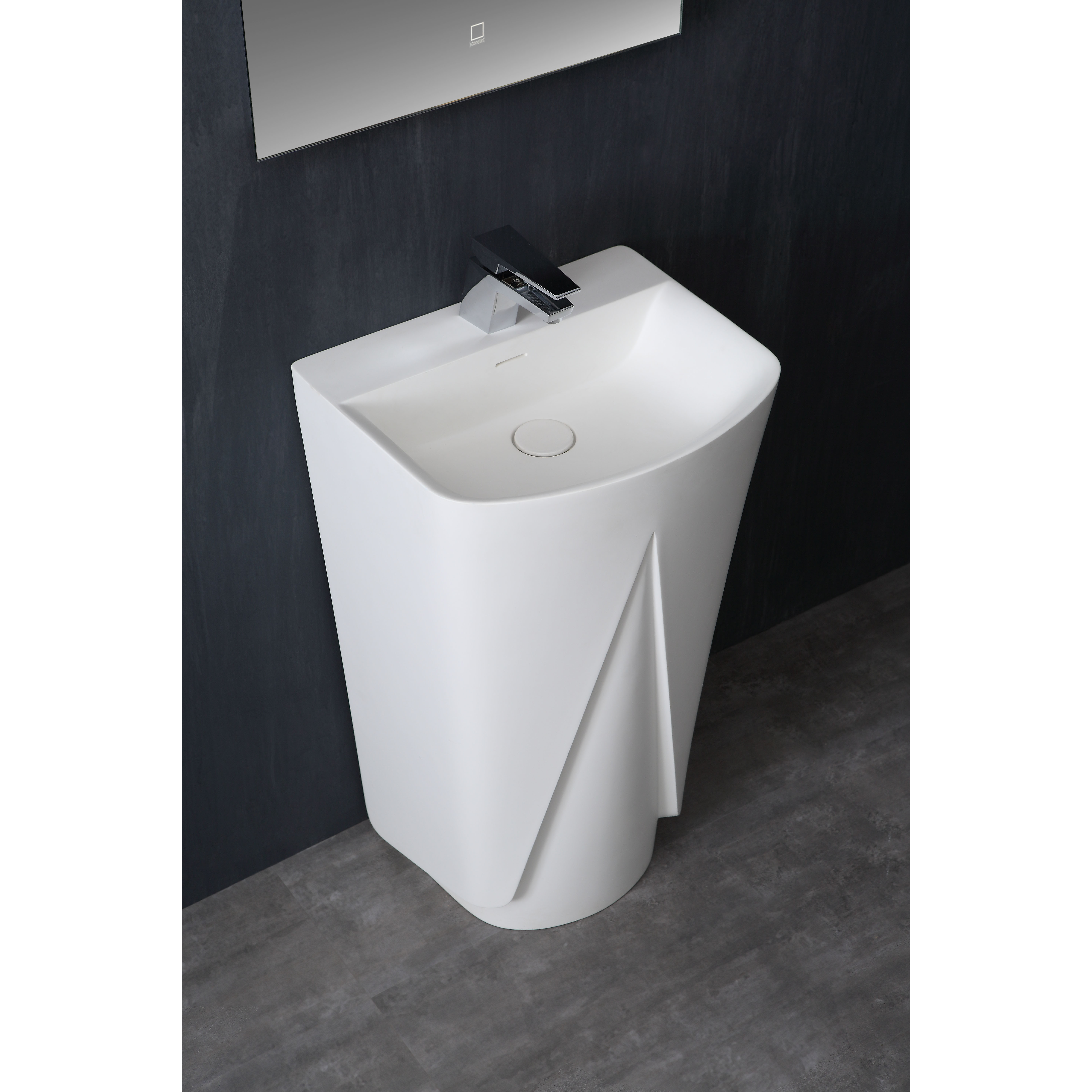 CHẬU LAVABO ĐỨNG SOLIC SURFACE NHẬP KHẨU TEPE PZ501