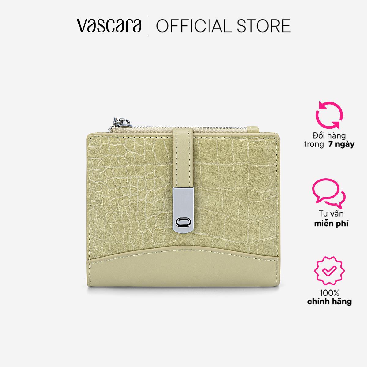 Vascara Ví Mini Cầm Tay Vân Cá Sấu Nhấn Khóa Gài - WAL 0320