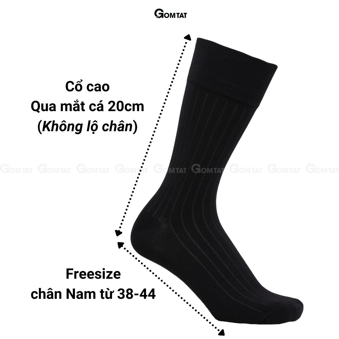 Combo 5 đôi tất nam công sở cổ cao đi giày tây, vớ nam cổ cao chất liệu cotton cao cấp hút ẩm, thoáng khí-GOM-MIX11-CB5