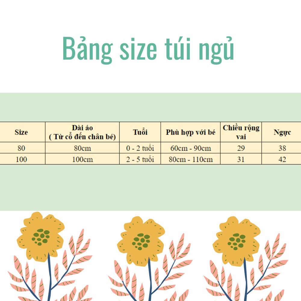 Túi Ngủ Trẻ Em/Túi Ngủ Cho Bé Mùa Đông (Trần Bông, Tay Tháo Rời, Mở Chân, Thay Đổi Kích Thước Túi Ngủ)