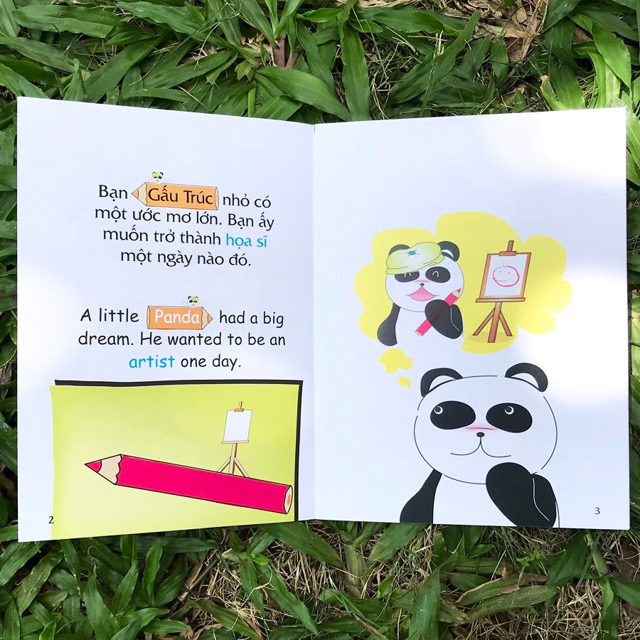 Bộ 12 Truyện tranh song ngữ Việt Anh rèn thói quen tốt cho bé - Đinh Tị - thích hợp bé 3-12 tuổi