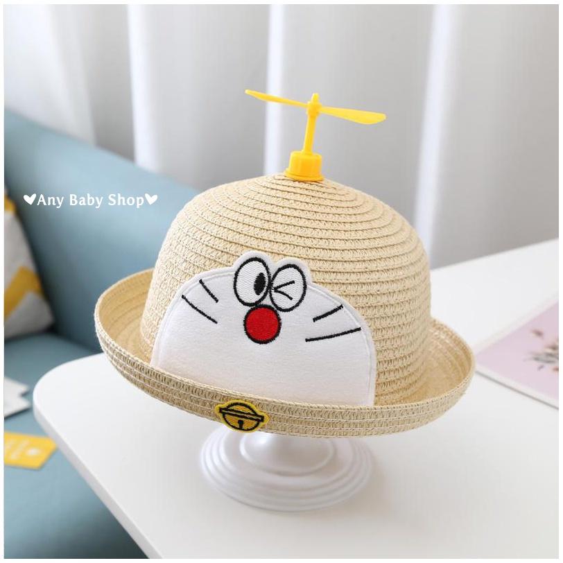 Nón cói cho bé trai bé gái hình mèo Đôremon có chong chóng cute với nhiều màu xinh yêu