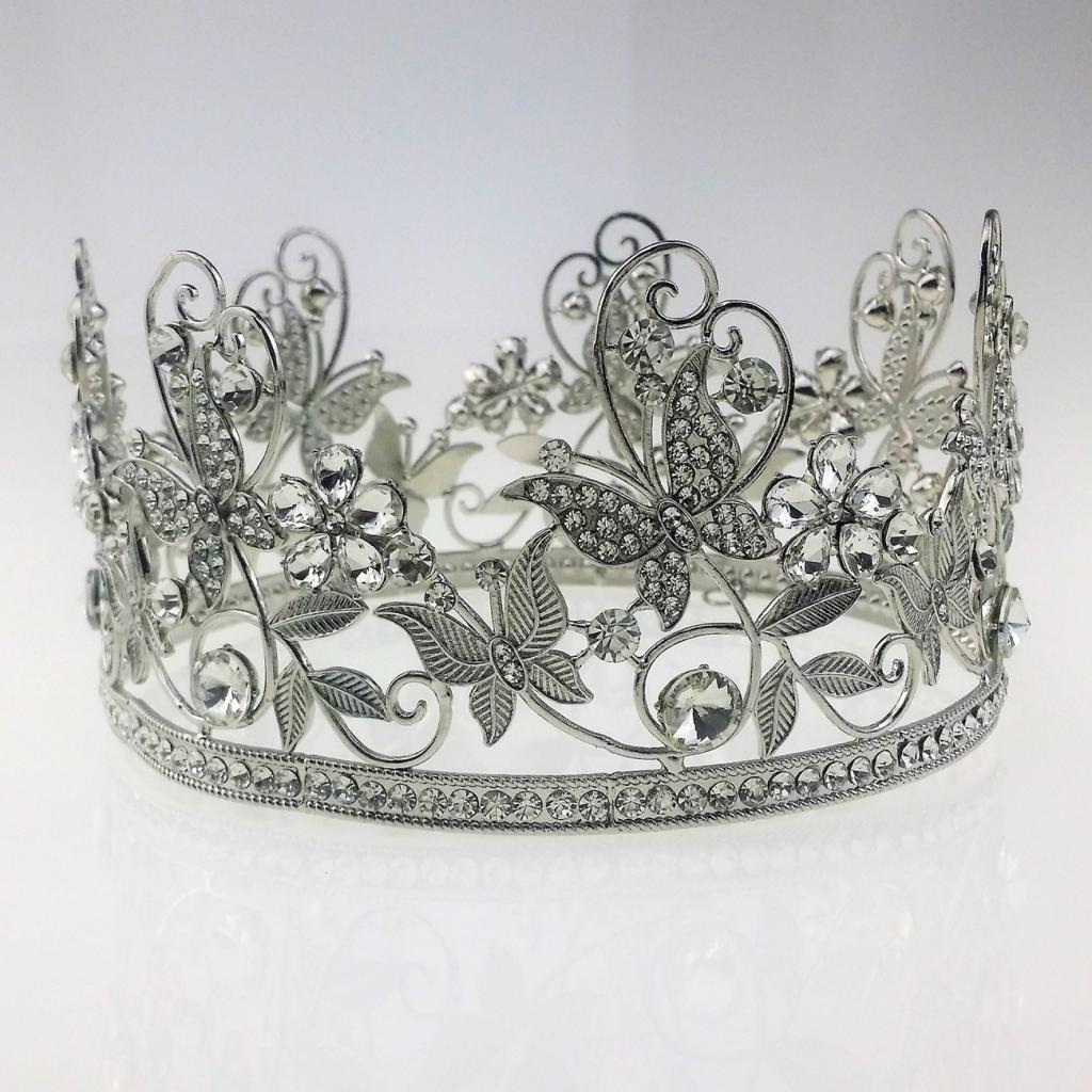 Wedding Princess Crystal Crown Tiara Bridal Rhinestone Hair Accessories White