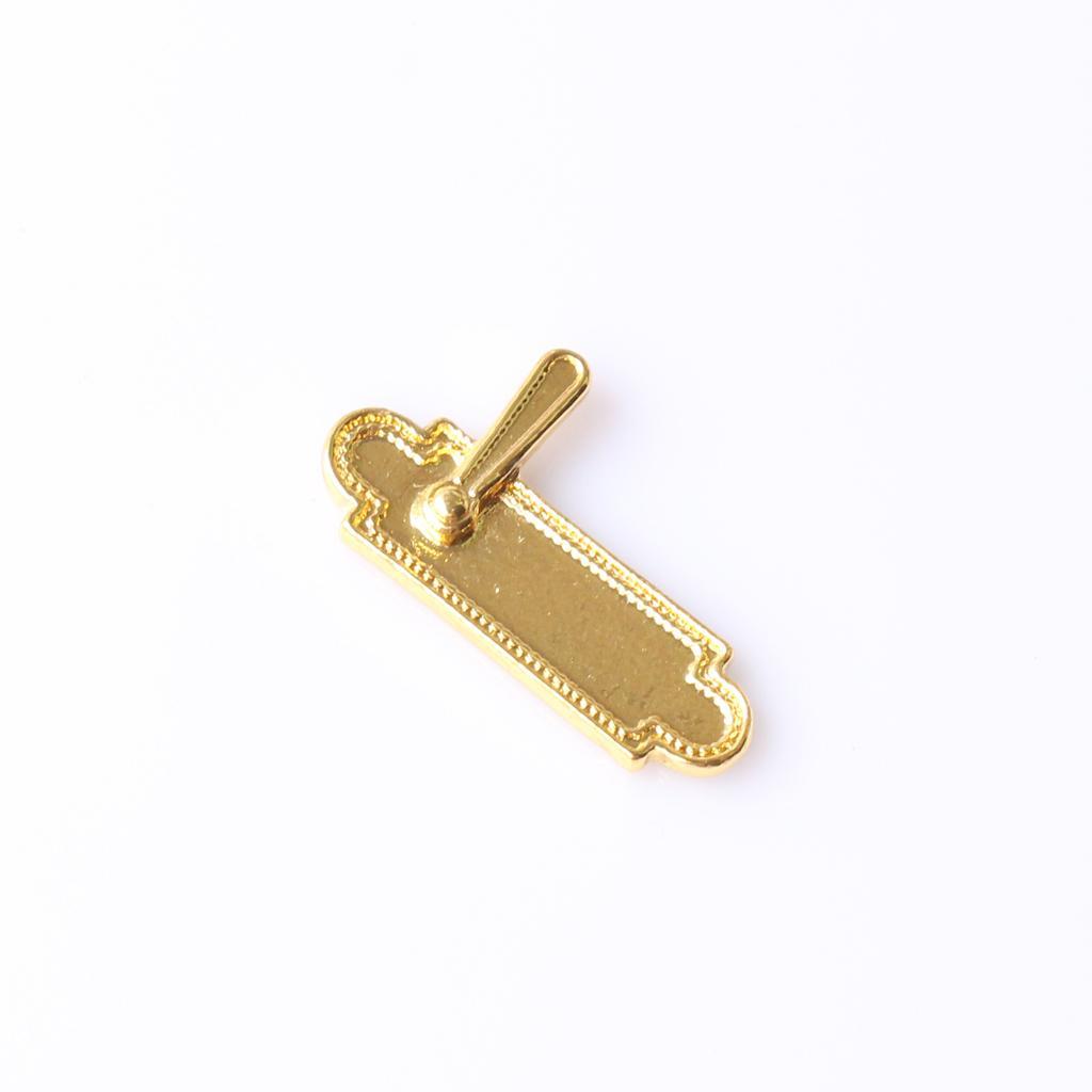4 Pieces Dollhouse Miniature Alloy Door Locks 1/12 Dolls House Accessories