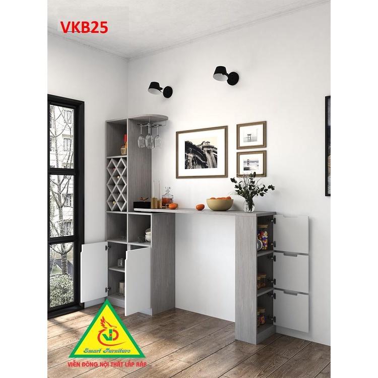 Quầy bar mini kết hợp tủ rượu VKB025 - Nội thất lắp ráp Viendong Adv