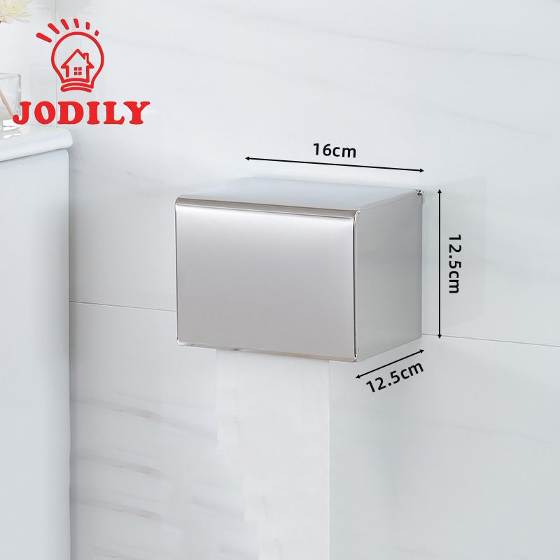Hộp Đựng Giấy Vệ Sinh Inox 304 Cao Cấp Jodily Dán Tường Sử Dụng Keo Siêu Dính