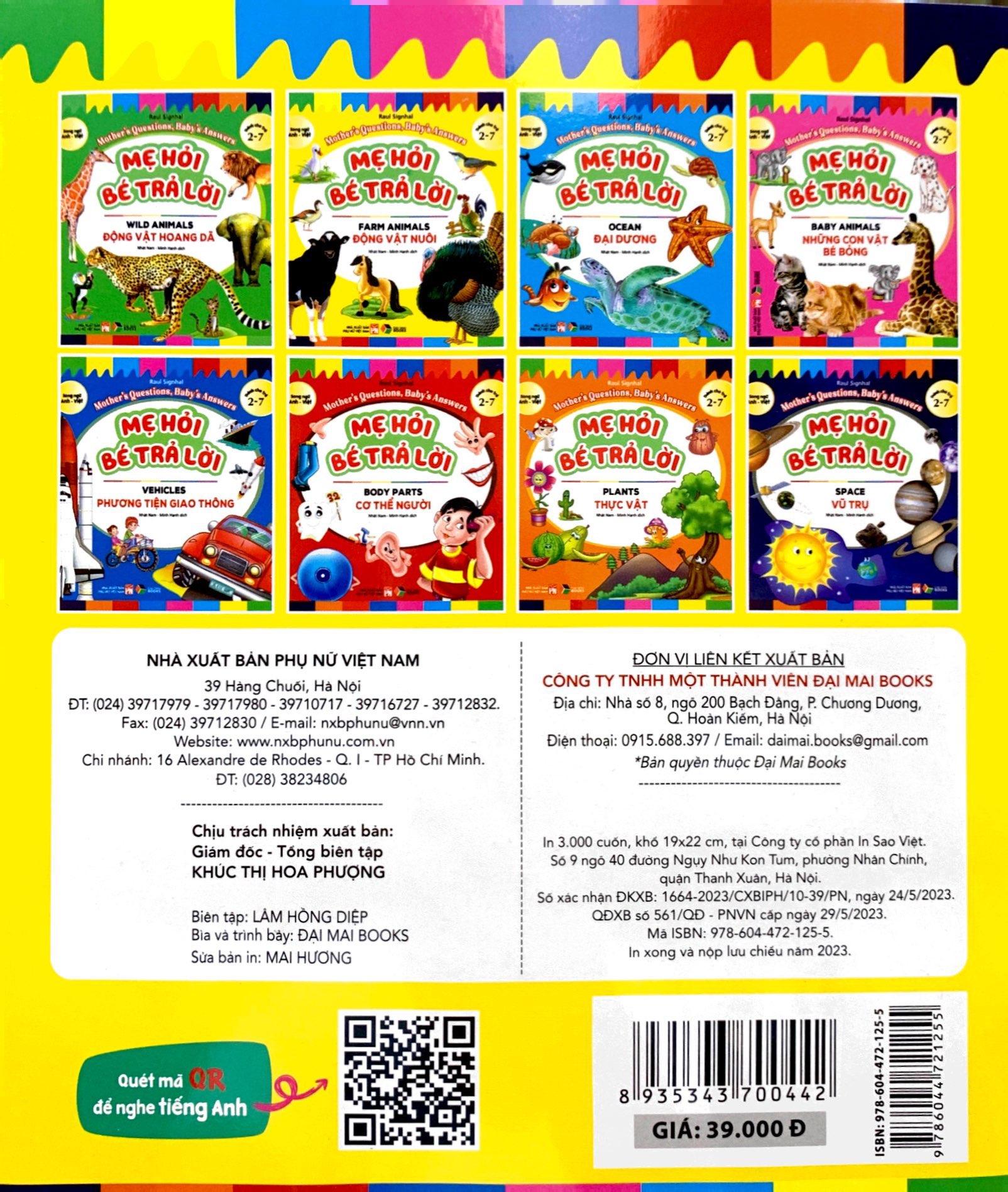 Mẹ Hỏi Bé Trả Lời - Song Ngữ Anh-Việt - Farm Animals - Động Vật Nuôi (Dành Cho Trẻ Từ 2-7 Tuổi)