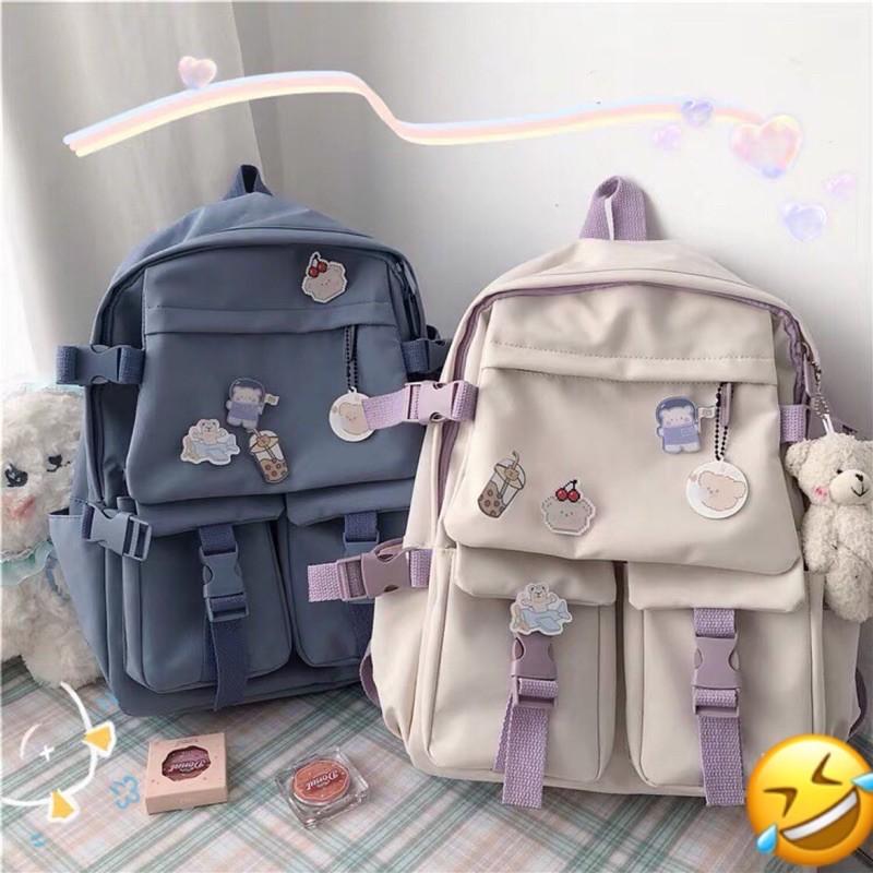 Balo nắp gập ulzzang nhiều màu