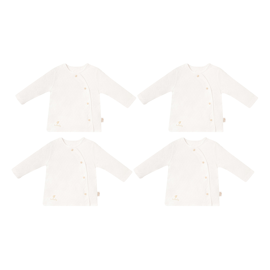 Áo sơ sinh Lullaby trắng CL 6M
