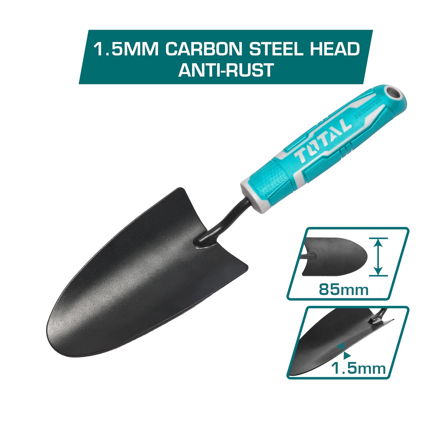 Cây xẻng xúc đất làm vườn 340mm TOTAL THFTT858 - làm từ thép carbon, chăm sóc cây, trồng cây, trồng hoa - Tốc độ 247