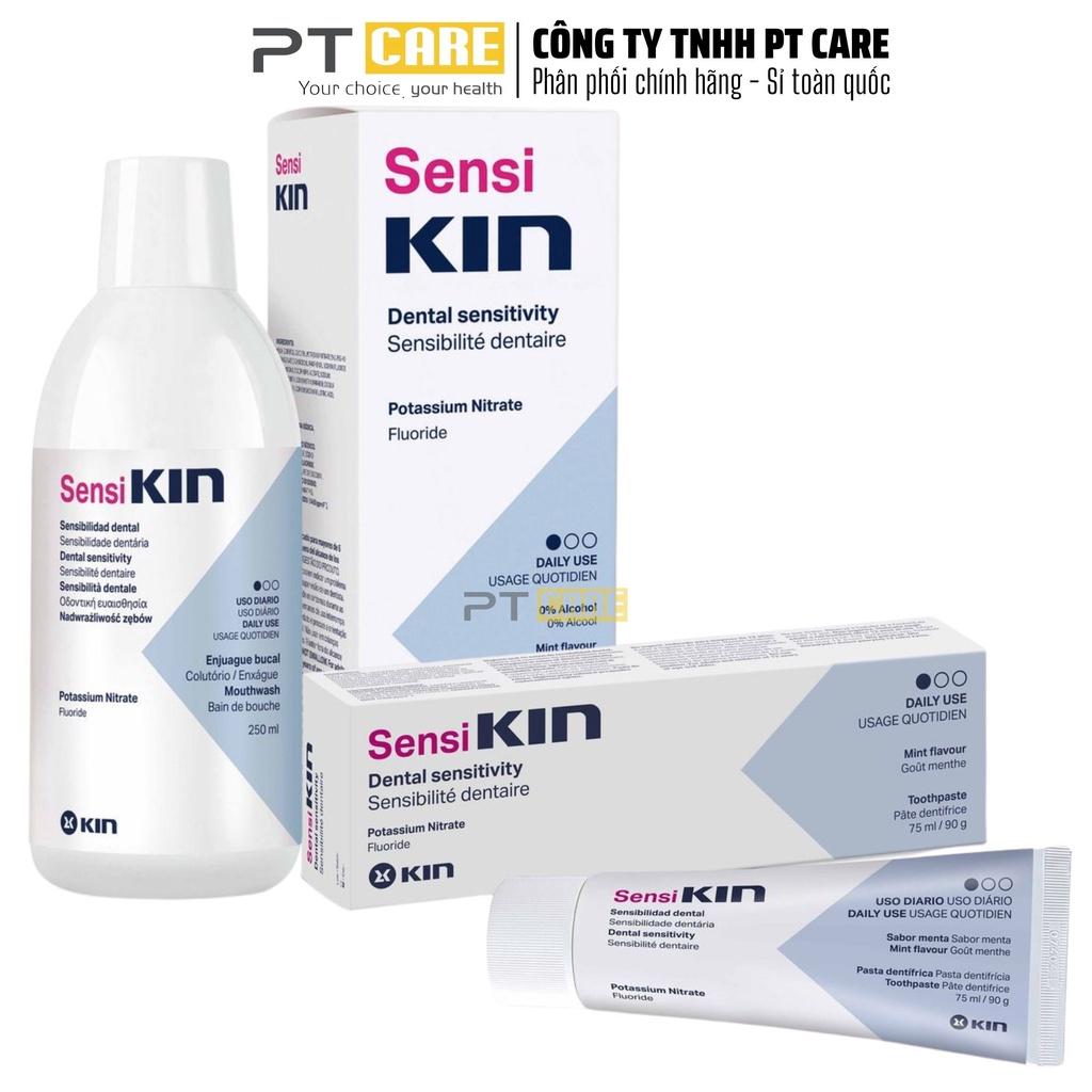 Combo Nước Súc Miệng Và Kem Đánh Răng Sensikin 250ml/75ml Cho Răng Ê Buốt Sensi Kin Tây Ban Nha