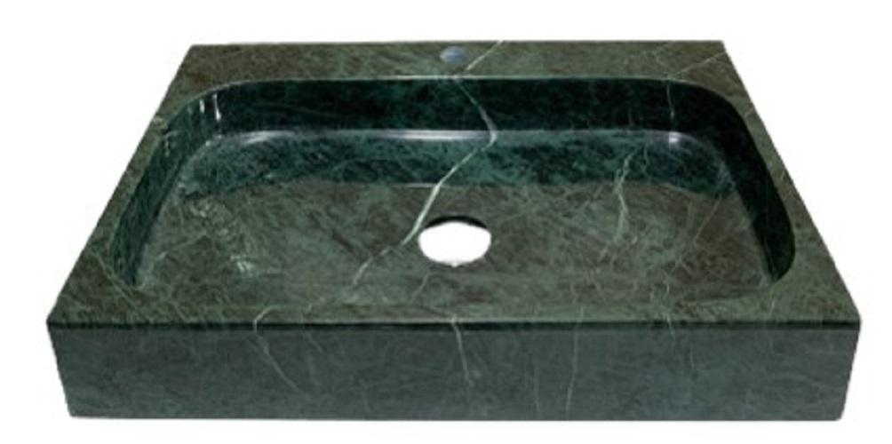 Lavabo Đá Tự Nhiên Leo Mysterial Jade - Xanh Ngọc - Hình chữ nhật khoét lỗ xifon giữa