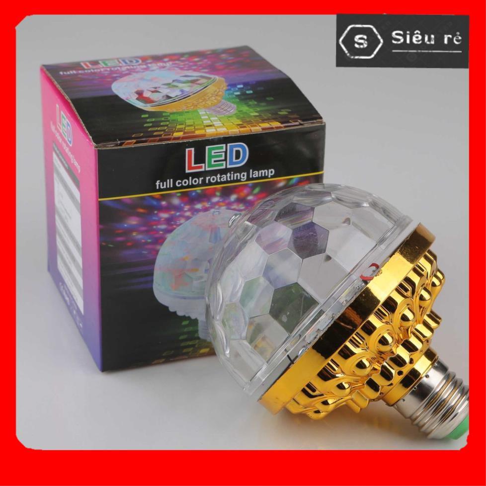 Đèn led 7 màu vũ trường xoay cảm ứng-Bóng đèn led vũ trường cảm ứng xoay (LA2127)