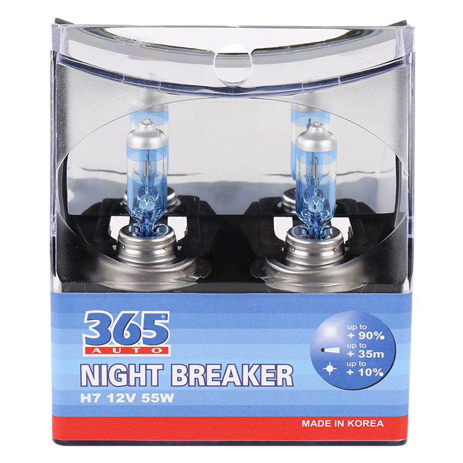 Bộ 2 Bóng Đèn Ô Tô 365-Auto H7 Night Breaker (55W) - Xanh