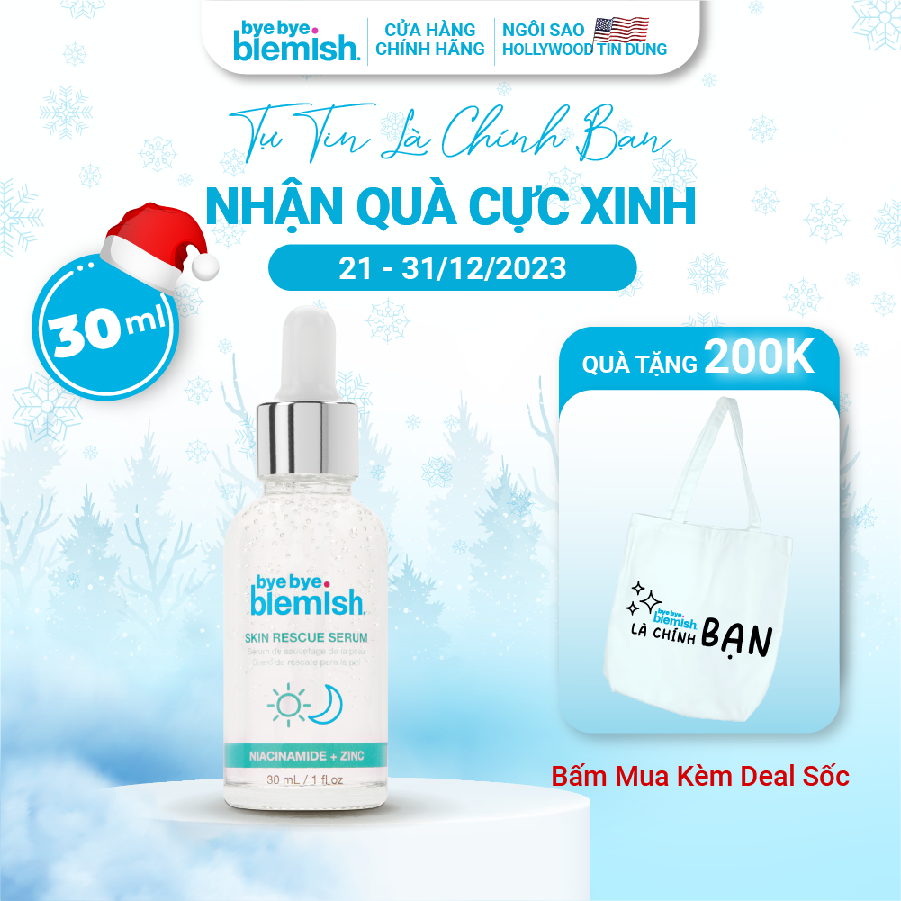 Tinh Chất 9,9 % Niacinamide Phục Hồi Da, Se Khít Lỗ Chân Lông Bye Bye Blemish Skin Rescue Serum 30ml