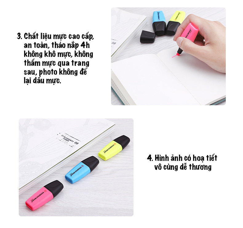 Bộ 5 Bút đánh dấu Stabilo Boss Original Mini Highlighter - Tone dạ quang (Neon)