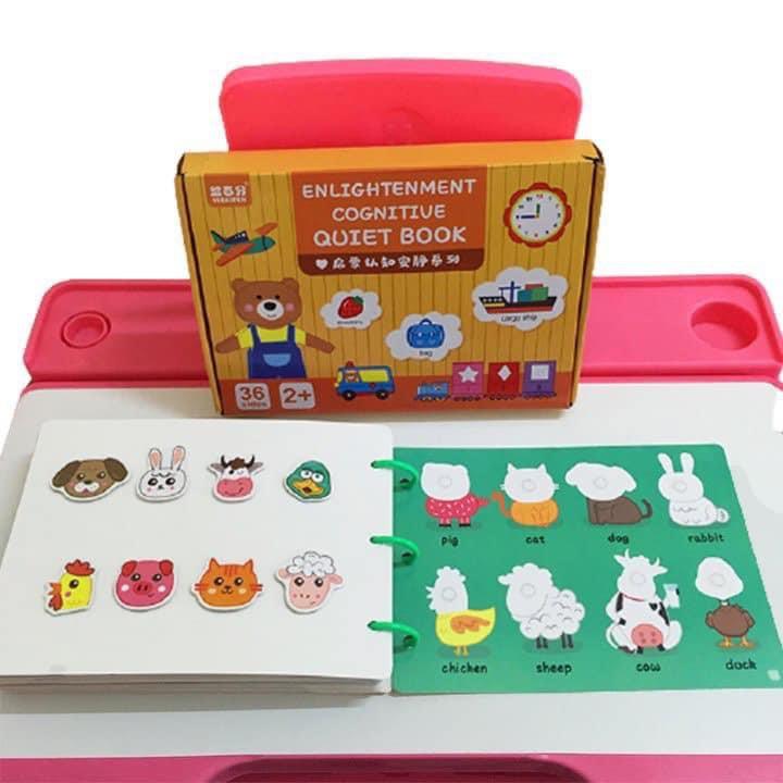 Học liệu bóc dán montessori 17 chủ đề giáo dục sớm thông minh cho bé, quiet book, busy board, Tái Sử Dụng nhiều lần