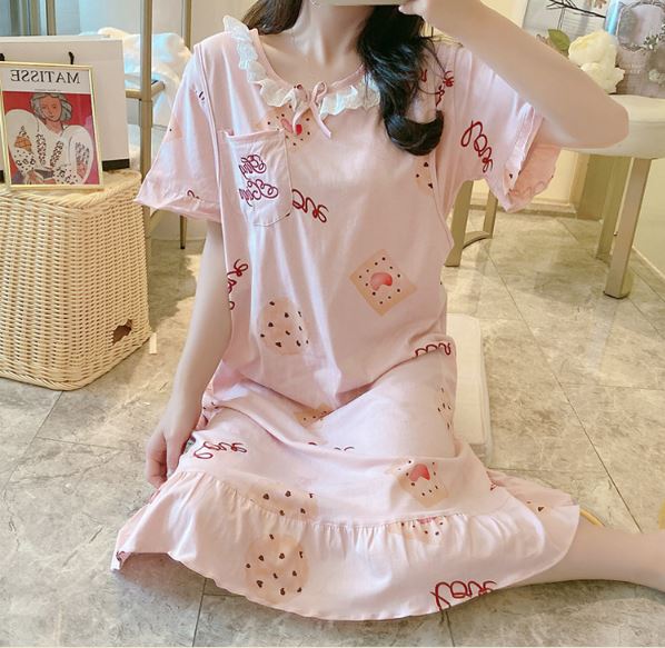 Váy, Đầm Bầu Và Sau Sinh Azuno AZ8856 Chất Liệu Cotton Có Khé Mở Cho Con Bú Mặc Nhà Mùa Hè