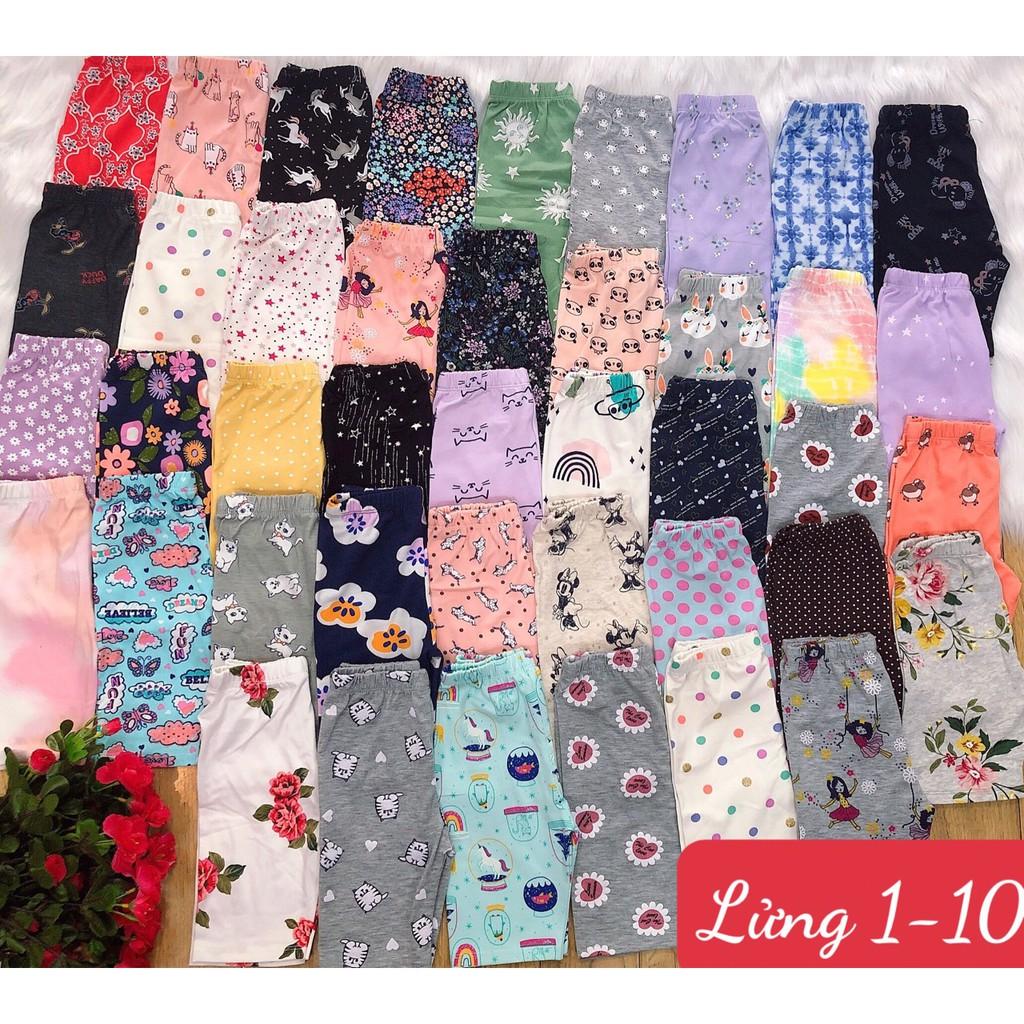 (VẢI XUẤT XỊN) QUẦN LEGGING LỬNG/QUẦN LỬNG HOẠ TIẾT THUN COTTON 4 CHIỀU XUẤT DƯ MỀM MỊN MÁT 9-41KG