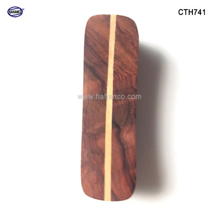 Bộ 10 gác đũa gỗ trắc kẻ Sọc (CTH741) Tiện dụng /sang trọng trên bàn ăn - An toàn cho sức khỏe