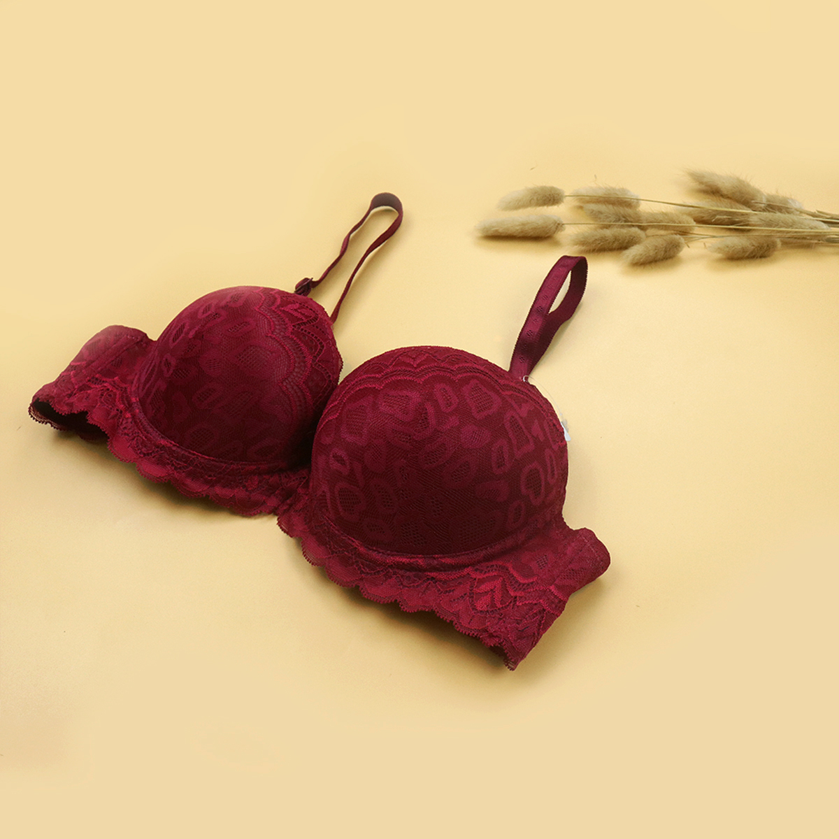 Hình ảnh Áo lót nâng ngực bra nữ ren Luperi LUAL-LV88 áo ngực mút đệm mềm bản 2 móc trẻ trung gợi cảm nữ