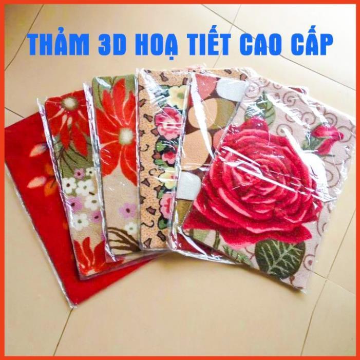 Thảm lau chân cao cấp họa tiết 40x60cm (Giao mẫu ngẫu nhiên)