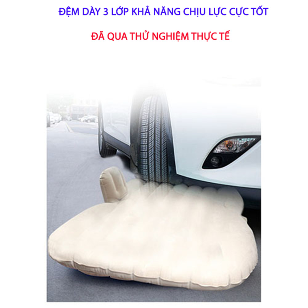 Đệm Hơi Ô Tô 3 Lớp ,Nệm Hơi Ô Tô Cao Cấp Chất Liệu Vải Nhung -Siêu Dày,chịu được tải trọng cao, thoáng mát, êm ái, tạo cảm giác thư giãn, sảng khoái, phù hợp khi đi chơi xa hoặc dã ngoại-ĐHOT599