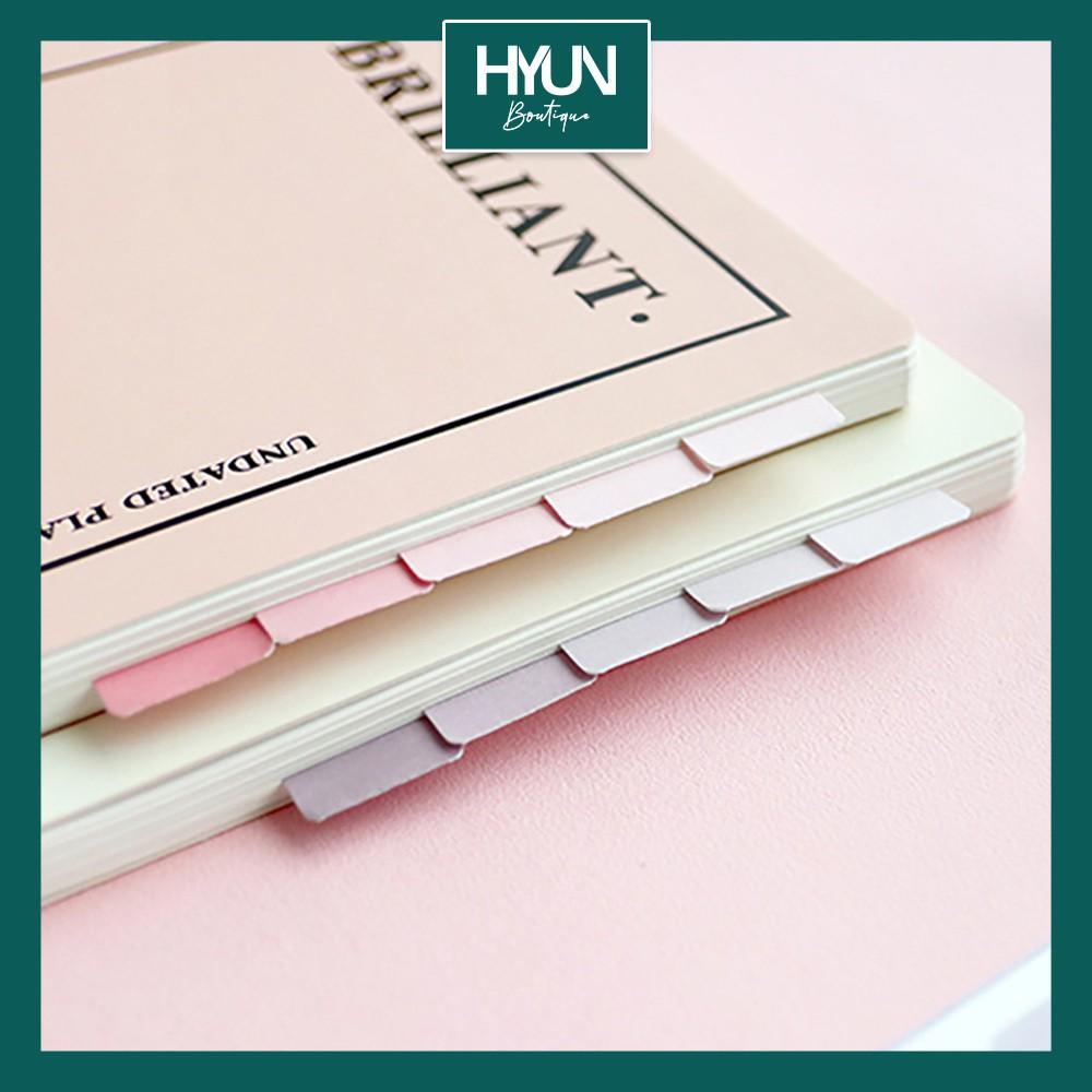 Set Sticker vuông tròn theo màu trang trí bullet journal Hyun Boutique (Mẫu giao ngẫu nhiên