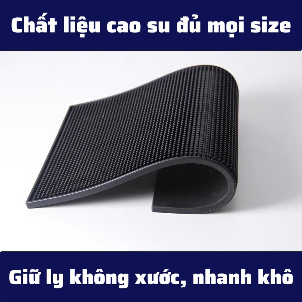 Thảm trải bar cao su 15x30cm tấm lót chống rỉ nước 3 size pha Espresso cafe rang xay thảm lót quầy pha chế