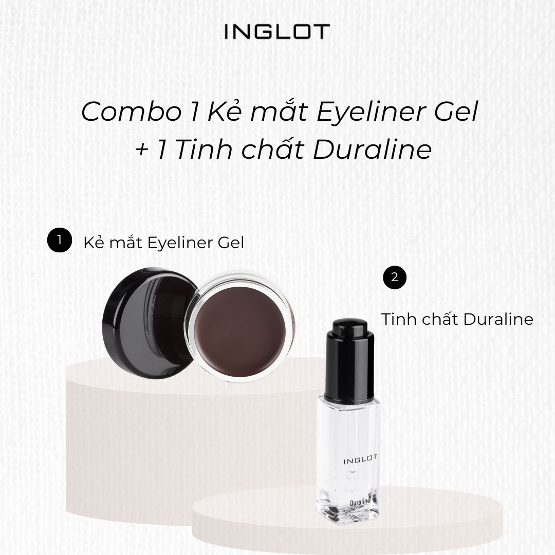 Bộ trang điểm Mắt gồm Gel kẻ mắt bền màu lâu trôi Amc Eyeliner + Dung dịch Duraline (9ml) INGLOT