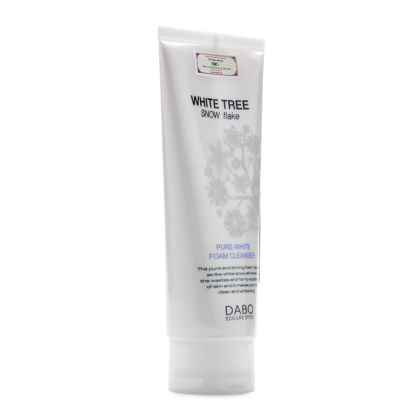 Sữa rửa mặt trắng da từ tinh thể tuyết trắng  White Free DABO hàn quốc (150ml) và nơ