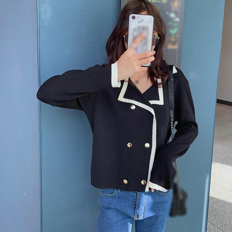 Áo Dệt Kim Nữ Dài Tay Cổ Bẻ Thời Trang